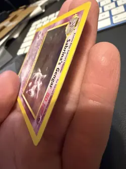 Pokemon Gym Challenge 14/132 Sabrina's Gengar Holo Rare Swirl Played - Image 5