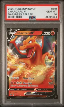 2020 POKEMON SWSH CHARIZARD V DARKNESS ABLAZE - Image 1
