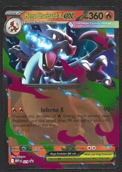 Pokemon Mega Charizard X ex 029 Mega Evolution Holo Black Star Promo Near Mint - Image 1