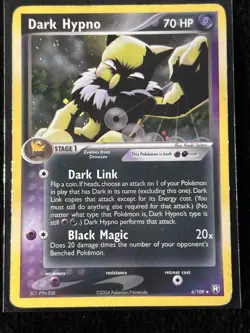 Pokemon TCG Dark Hypno EX Team Rocket Returns 6/109 Holo 2004 MP - Image 1