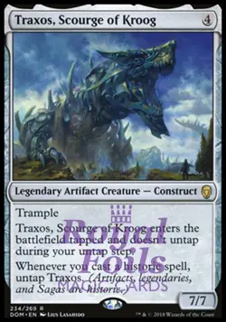Traxos, Scourge of Kroog 1x FOIL DOM MTG Dominaria Rare MINT artifact - Image 1