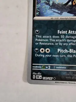 Umbreon 130/197 Reverse Holo GameStop Stamped Promo 2023 Pokemon Card NM - Image 2