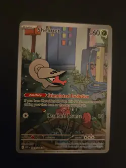 Shelmet 93/86 Illustration Rare Full Art Holo White Flare Pokemon TCG Card NM - Image 1