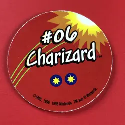 1998 Nintendo | Pokemon (CHARIZARD #06 | LP) Tomy Battle Disc Pog Card TCG Toy - Image 2