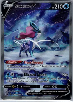 Suicune V GG38/GG70 Crown Zenith: Galarian Gallery - Pokemon Card - NM - Image 1