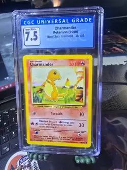 Pokemon - Charmander Base Set #46/102 – – CGC 7.5 Near Mint - 1999 - Image 2