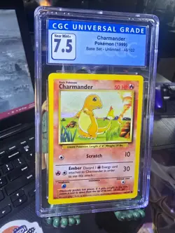 Pokemon - Charmander Base Set #46/102 – – CGC 7.5 Near Mint - 1999 - Image 3