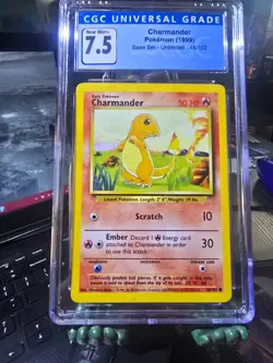 Pokemon - Charmander Base Set #46/102 – – CGC 7.5 Near Mint - 1999 - Image 4