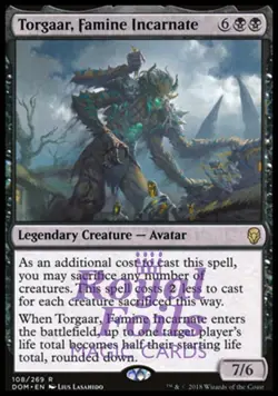 Torgaar, Famine Incarnate 1x FOIL DOM MTG Dominaria Rare MINT black - Image 1