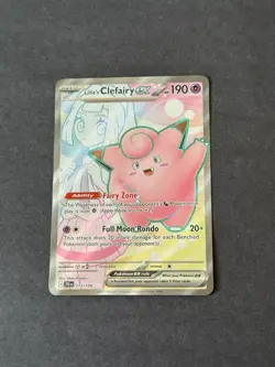 TCG Pokemon Lillie's Clefairy Ex Ultra Rare Holo 173/159 Journey Together - Image 1