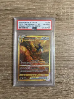 Pokemon TCG: Origin Forme Dialga Vstar GG68/GG70 - Crown Zenith, PSA 10 GEM MINT - Image 1