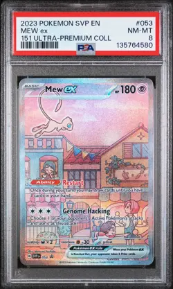 2023 POKEMON SVP EN-SV BLACK STAR PROMO #053 MEW ex PSA 8 - Image 1