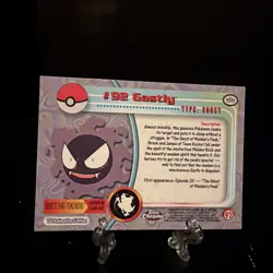 2000 Pokemon TV Topps Chrome Gastly #92 Gengar Evolution - Image 2