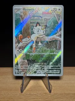 Pokemon TCG Meowth 106/094 Full Art Illustration Rare Holo Phantasmal Flame EN - Image 1