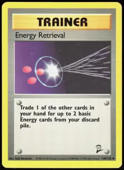 Base Set 2 Energy Retrieval 110/130 Uncommon Pokemon MP - Image 1