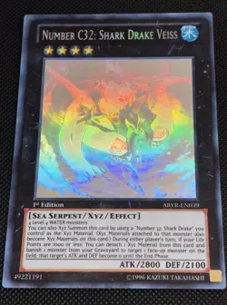 Yugioh! | Number C32: Shark Drake Veiss ABYR-EN039 Ghost Rare 1st Edition LP - Image 1