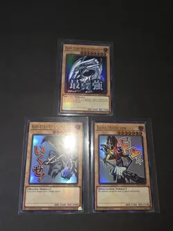 Yugioh Blue-Eyes, Red-Eyes And Dark Magician Stamp Art From Rarity Collection 5 - Image 1