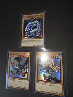 Yugioh Blue-Eyes, Red-Eyes And Dark Magician Stamp Art From Rarity Collection 5 - Image 3