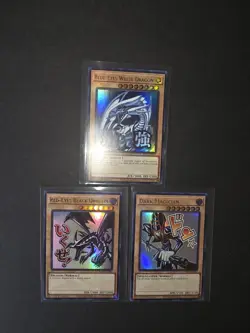 Yugioh Blue-Eyes, Red-Eyes And Dark Magician Stamp Art From Rarity Collection 5 - Image 4