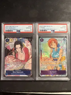 🔥One piece Boa Hancock & O-Nami Promos Illustration Box Vol.1 Sequential PSA 10 - Image 1