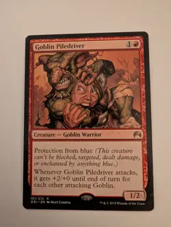 Goblin Piledriver - Magic Origins - MTG - Rare - Magic The Gathering - Image 1