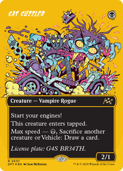 Gas Guzzler (Borderless) (First-Place Foil) [Aetherdrift] Foil Near Mint - Image 1