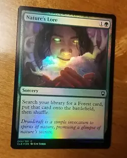 MTG 1x FOIL Nature's Lore, NM, Battle Baldur's Gate, Search Library Forest - Image 1