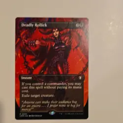 Magic: The Gathering Deadly Rollick Commander Masters Instant Rare Black Border… - Image 1