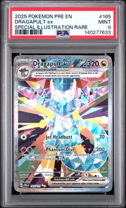 2025 POKEMON PRE EN-PRISMATIC EVOLUTIONS #165 DRAGAPULT ex PSA 9 - Image 1