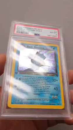 2000 Pokemon Team Rocket # 3 Dark Blastoise 1. Edition Holo PSA 6 Dunkles Turtok - Image 2