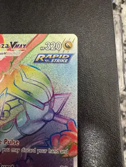 Pokemon Evolving Skies Rayquaza VMax Full Art 217/203 Rainbow Secret Rare Mint - Image 3