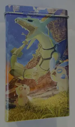 Empty Pokemon TCG Rayquaza EX Collectors Tin Plusel Minun Good Condition - Image 3