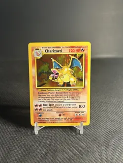 Pokemon TCG Charizard 4/102 Base Set Holo Rare LP - Image 1