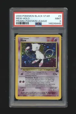 Mew 9 - Holo WotC Black Star Promo - PSA 9 Pokemon - Image 1