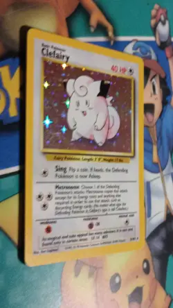 Pokemon TCG Clefairy Holo Rare 5/102 Base Set 40 HP Basic English - Image 2