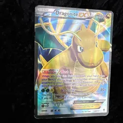 2014 Pokemon XY Furious Fists Dragonite EX Full Art #108/111 MP - Image 2