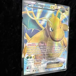 2014 Pokemon XY Furious Fists Dragonite EX Full Art #108/111 MP - Image 3