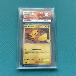 Pikachu 051/162 Ace 10 Pokemon 30th Anniversary Stamped Cosmos Holo Promo - Image 1