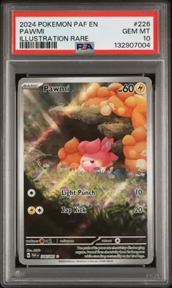 2024 POKEMON PAF EN-PALDEAN FATES ILLUSTRATION RARE #226 PAWMI PSA 10 - Image 1