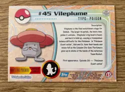 Topps Pokemon Series 1 | 4 x Cards | Vileplume Paras Machoke Persian | LP/NM - Image 3
