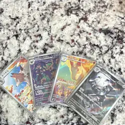 Pokemon TCG Japanese 4 Card Lot Lycanroc Charizard Steelix - Image 1