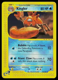 Pokemon Card - Kingler Expedition Base Set 50/165 Rare - Image 1
