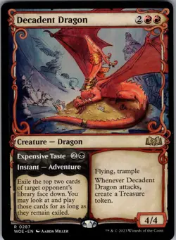 Decadent Dragon (Showcase) 287 - Wilds of Eldraine NM - Magic: The Gathering TCG - Image 1