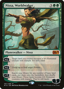 Nissa, Worldwaker #187 (MP) Magic 2015 M15 Magic MTG - Image 1