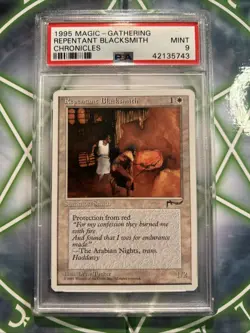 MTG: REPENTANT BLACKSMITH 🔥PSA 9 MINT🔥CHRONICLES-1995 COMMON - Image 3