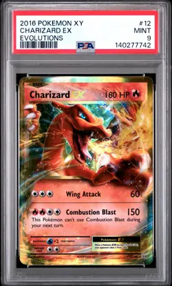 2016 POKEMON XY EVOLUTIONS #12 CHARIZARD EX PSA 9 - Image 1