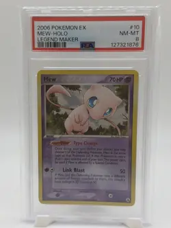 2006 POKEMON EX LEGEND MAKER #10 MEW-HOLO Graded PSA 8 - Image 1