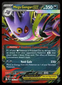 Mega Gengar ex 056/094 Holo Phantasmal Flames Pokemon Card - Image 1