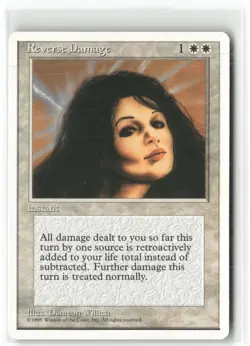 Reverse Damage Fourth Edition Magic: The Gathering Rare Lightly Played - Image 1