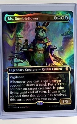 MTG Magic the Gathering Commander Bloomburrow Borderless Foil #3 Ms Bumbleflower - Image 1